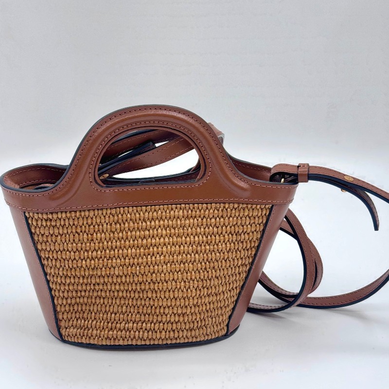 Marni草編籃子斜背包 手提包-4