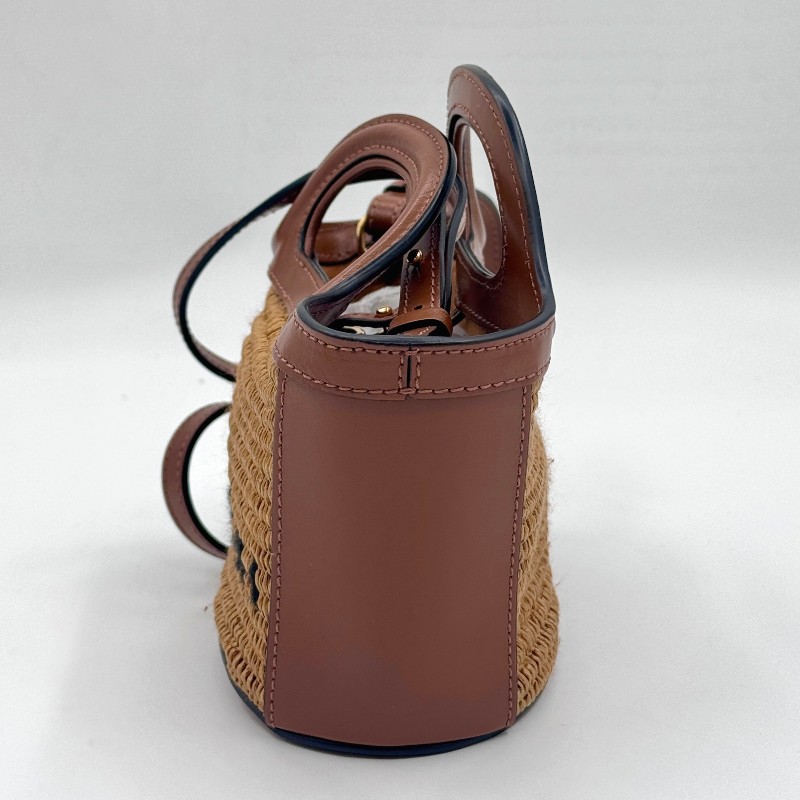 Marni草編籃子斜背包 手提包-5