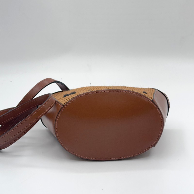 Marni草編籃子斜背包 手提包-6