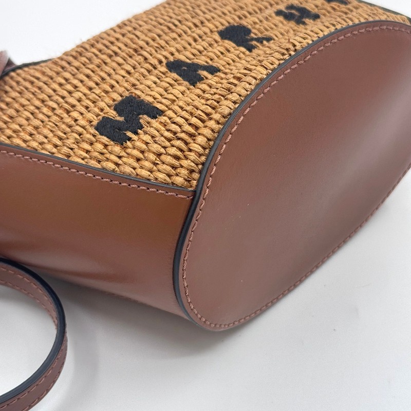 Marni草編籃子斜背包 手提包-7