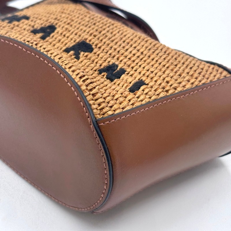 Marni草編籃子斜背包 手提包-8