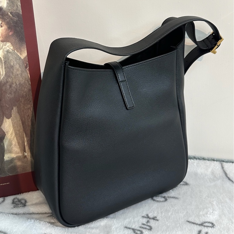 【全🆕】YSL hobo small LE5A7 黑金色 Logo粒面牛皮 Hobo 小號 small Black 單肩包 手提包-2