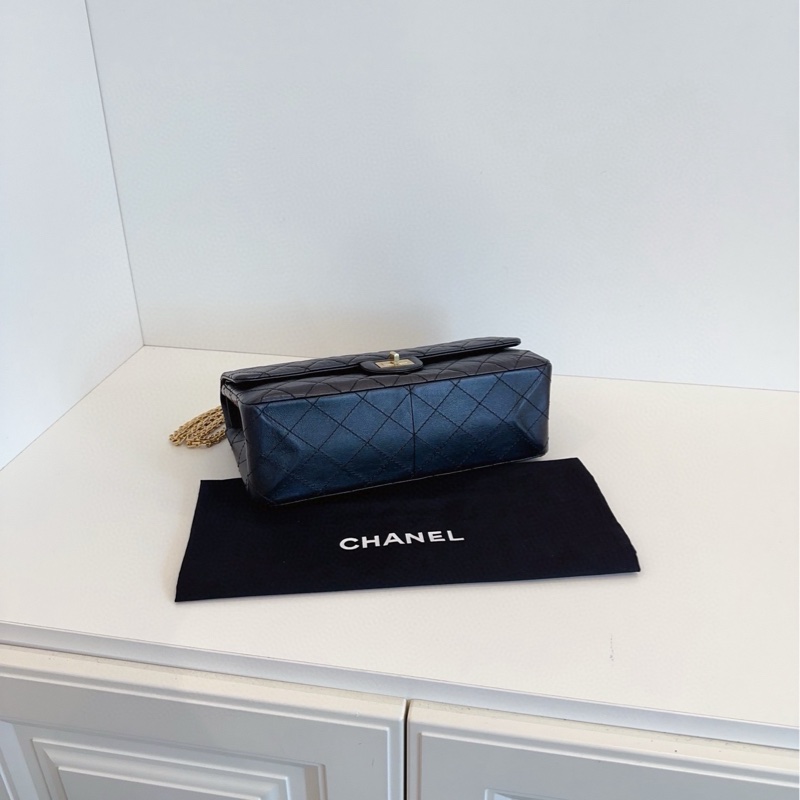 【新🆕】Chanel 黑金油蠟皮2.55 中號 單肩包-4