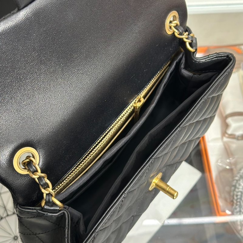 CHANEL 經典口蓋包Mini CF20 - 金球黑金-3