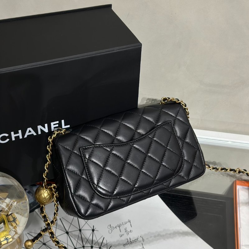 CHANEL 經典口蓋包Mini CF20 - 金球黑金-6