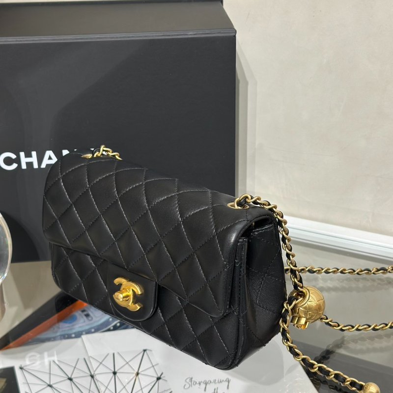CHANEL 經典口蓋包Mini CF20 - 金球黑金-7