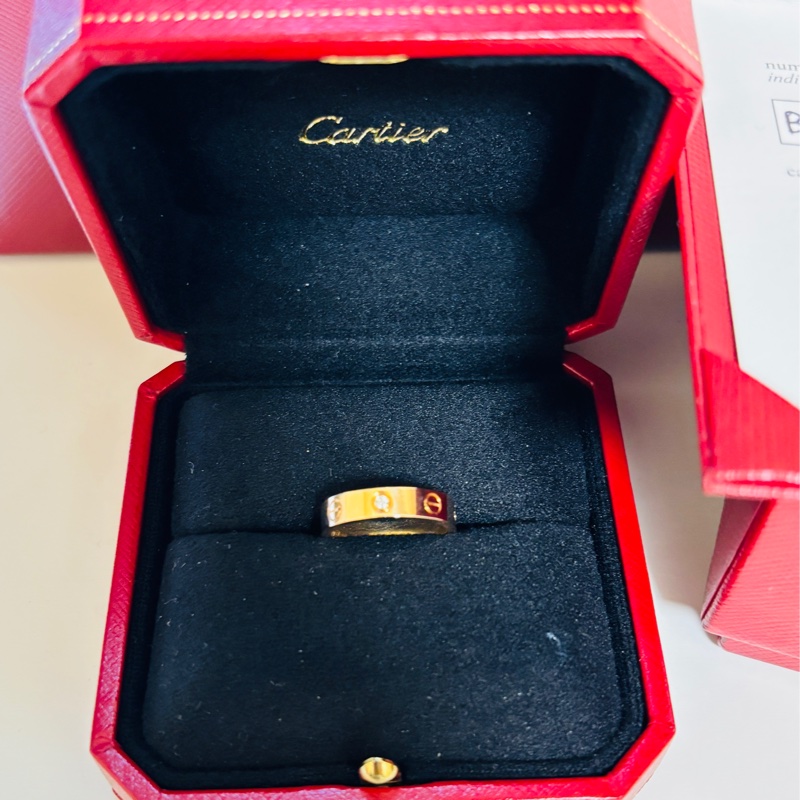 CARTIER(卡地亞) LOVE 戒指 18K玫瑰金 戒圍49-2