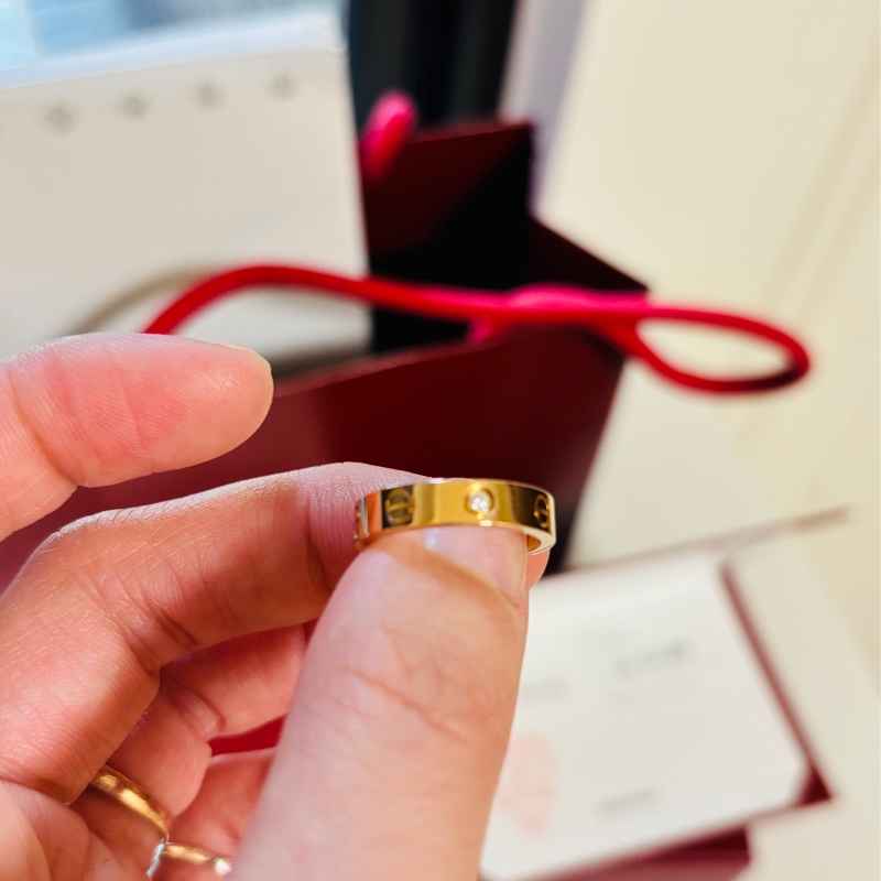 CARTIER(卡地亞) LOVE 戒指 18K玫瑰金 戒圍49-8