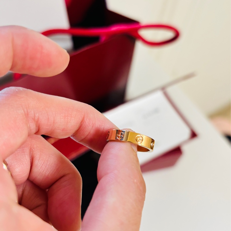 CARTIER(卡地亞) LOVE 戒指 18K玫瑰金 戒圍49-10