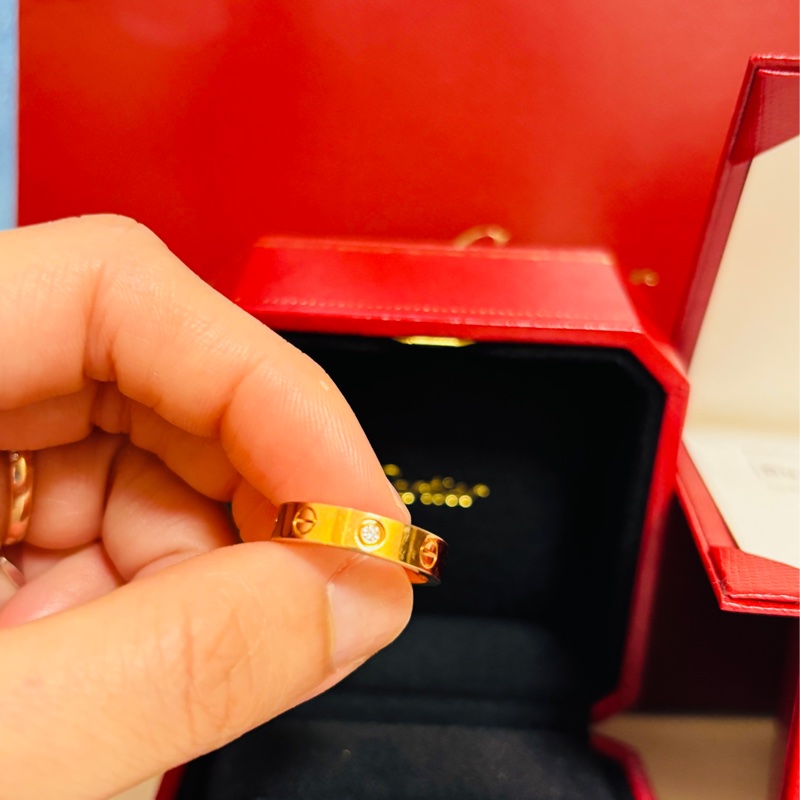 CARTIER(卡地亞) LOVE 戒指 18K玫瑰金 戒圍49-12