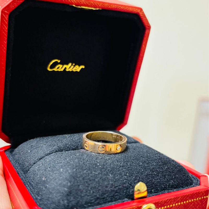 CARTIER(卡地亞) LOVE 戒指 18K玫瑰金 戒圍49-16