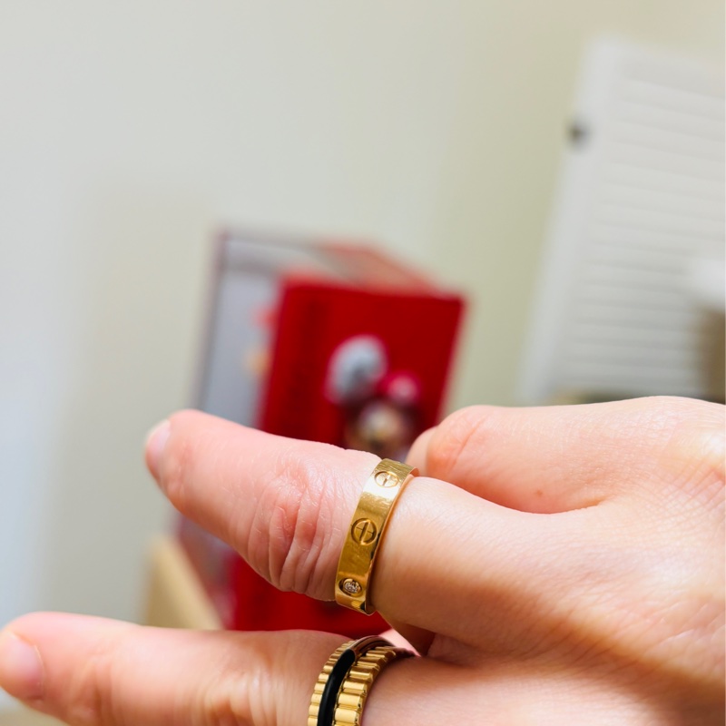 CARTIER(卡地亞) LOVE 戒指 18K玫瑰金 戒圍49-17