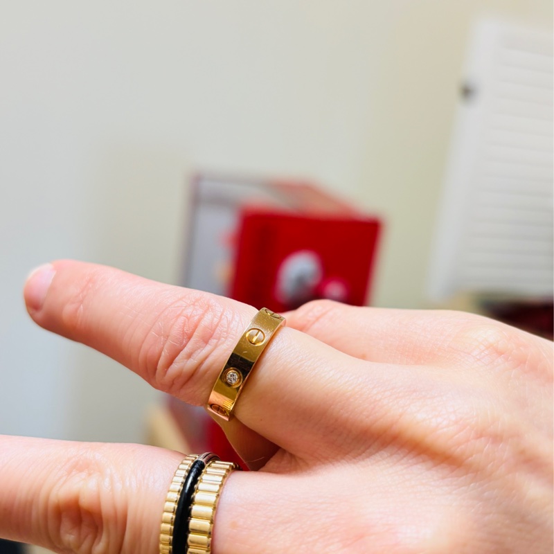 CARTIER(卡地亞) LOVE 戒指 18K玫瑰金 戒圍49-18