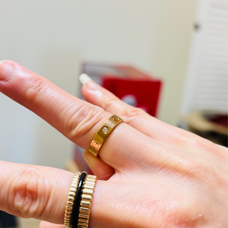 CARTIER(卡地亞) LOVE 戒指 18K玫瑰金 戒圍49-19