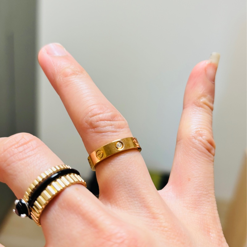 CARTIER(卡地亞) LOVE 戒指 18K玫瑰金 戒圍49-20