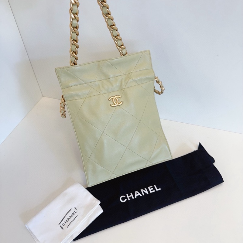 [99新🆕】Chanel 牛油果🥑抽繩小福袋tote 小號 small單肩包 手提包-3