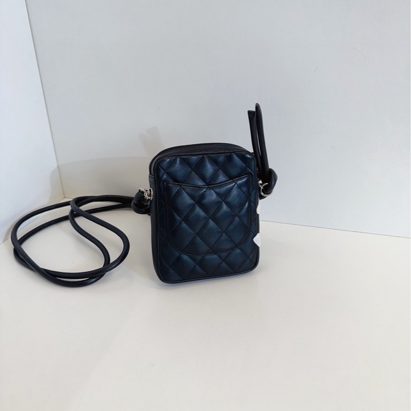 【98新🆕】Chanel 黑色白logo 熊貓色 康鵬相機 mini 斜挎包-1