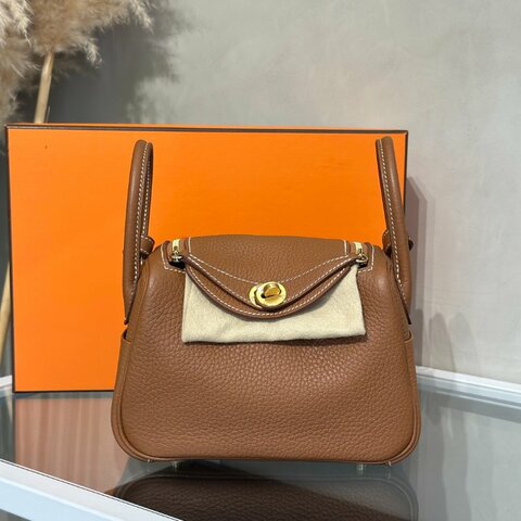 HERMES Mini lindy - 金棕金 U