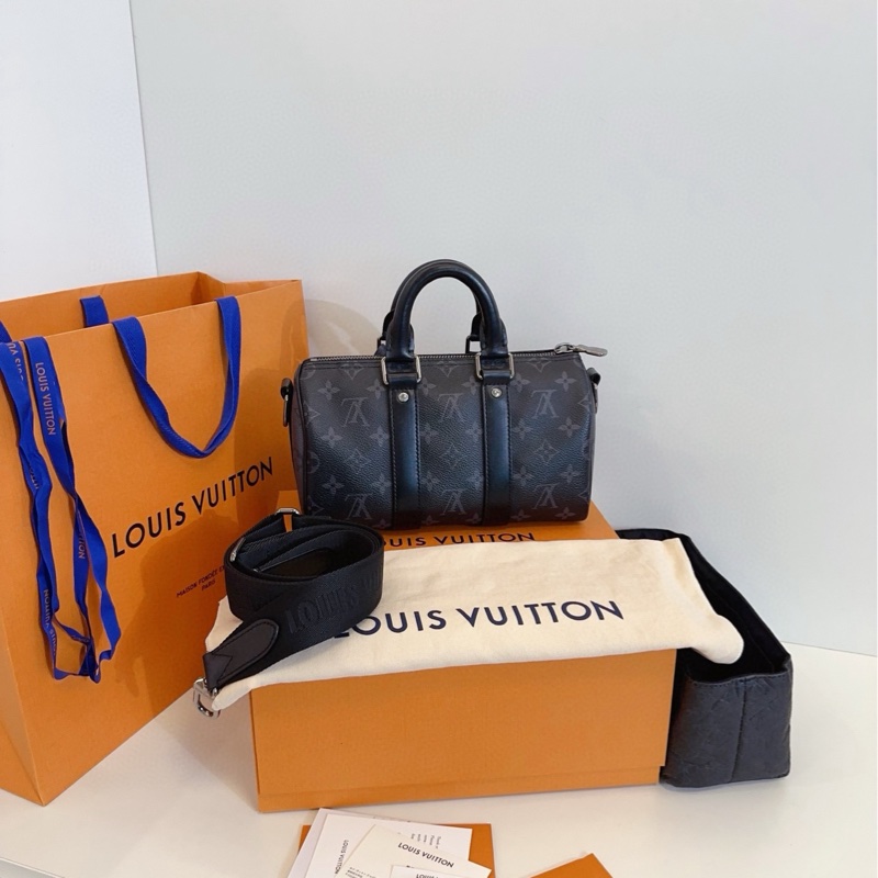 【99閒置新🆕】LV 黑武士 老花Keepall 25-1