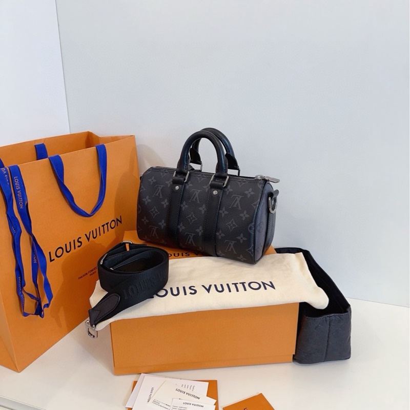 【99閒置新🆕】LV 黑武士 老花Keepall 25-2