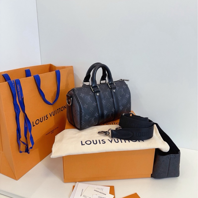 【99閒置新🆕】LV 黑武士 老花Keepall 25-3