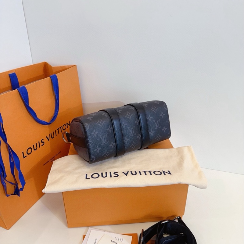 【99閒置新🆕】LV 黑武士 老花Keepall 25-4