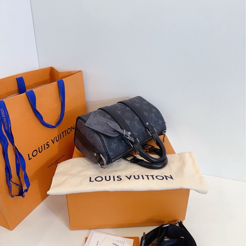 【99閒置新🆕】LV 黑武士 老花Keepall 25-6