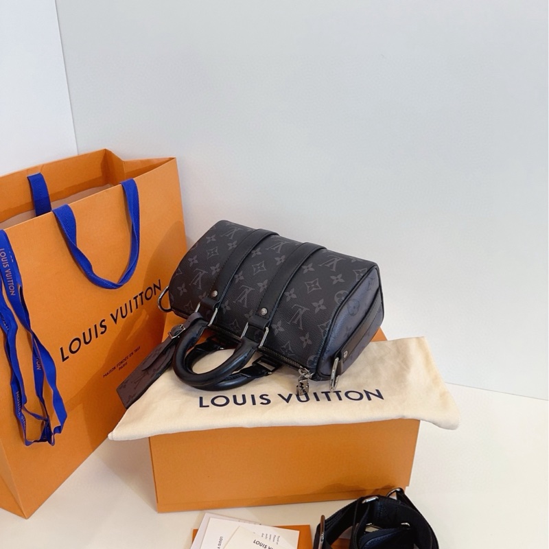 【99閒置新🆕】LV 黑武士 老花Keepall 25-7