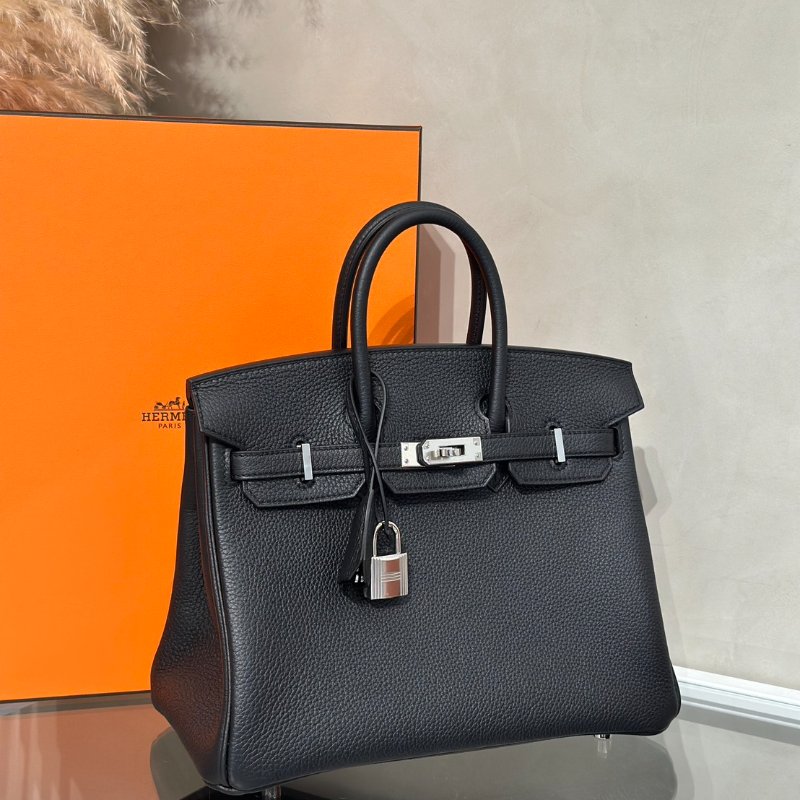 HERMES Birkin 25 - 黑銀 K-2