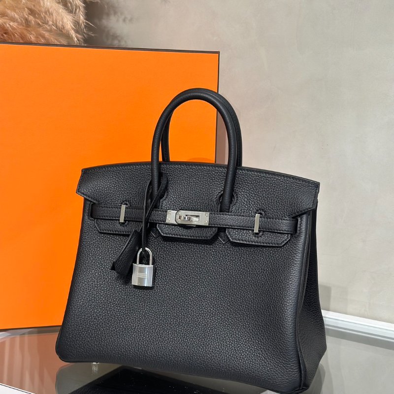HERMES Birkin 25 - 黑銀 K-3