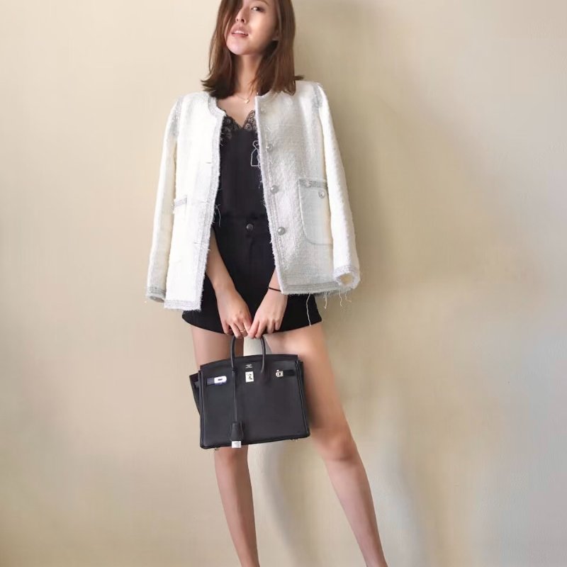HERMES Birkin 25 - 黑銀 K-9