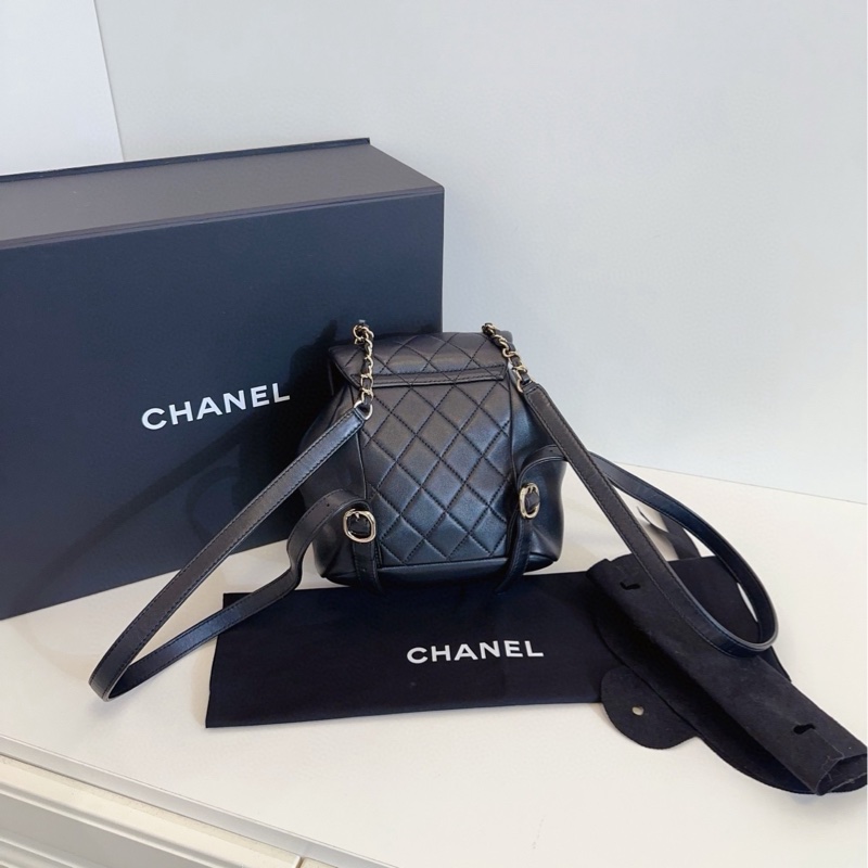 【99新🆕】Chanel 芯片黑金duma 雙肩包-1