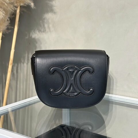 CELINE Triomphe凱旋門馬鞍包 - 黑
