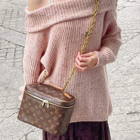 ✨Lv nice bb化妝包 可搭配自己喜歡的鏈條 99新 晶片款🤍