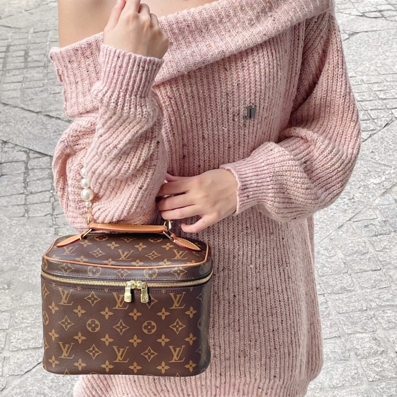 ✨Lv nice bb化妝包 可搭配自己喜歡的鏈條 99新 晶片款🤍-1