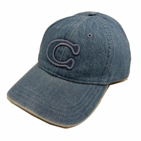 [全新]COACH 字母C LOGO鴨舌棒球帽(牛仔藍)