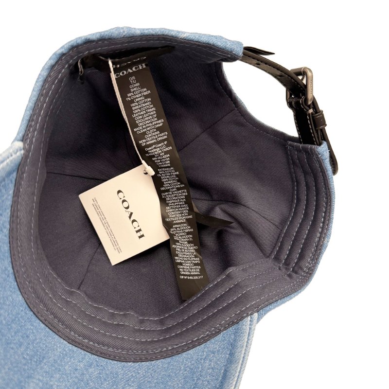 [全新]COACH 字母C LOGO鴨舌棒球帽(牛仔藍)-4