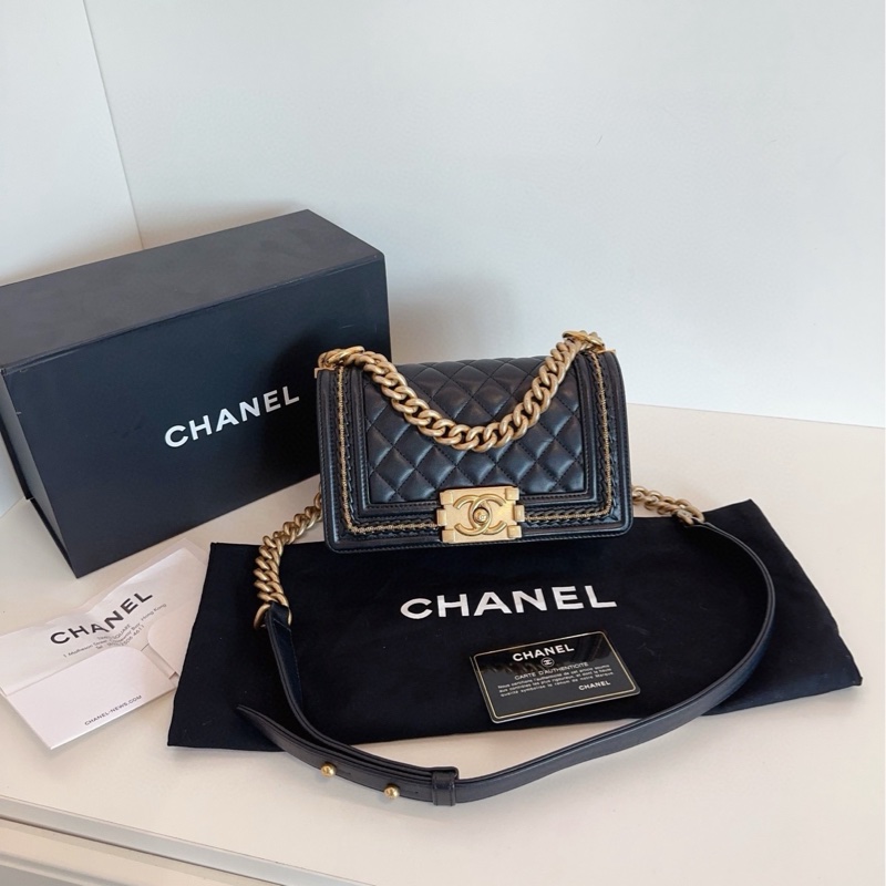 【99新🆕】Chanel 宮廷系列限定💍黑金Leboy小號 small-0
