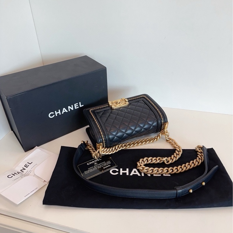 【99新🆕】Chanel 宮廷系列限定💍黑金Leboy小號 small-3
