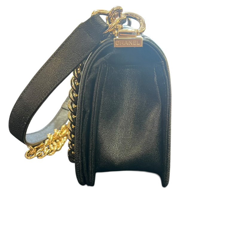 【美收精品】CHANEL黑金色肩背包 5-219-3