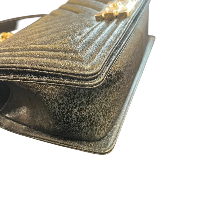 【美收精品】CHANEL黑金色肩背包 5-219-6