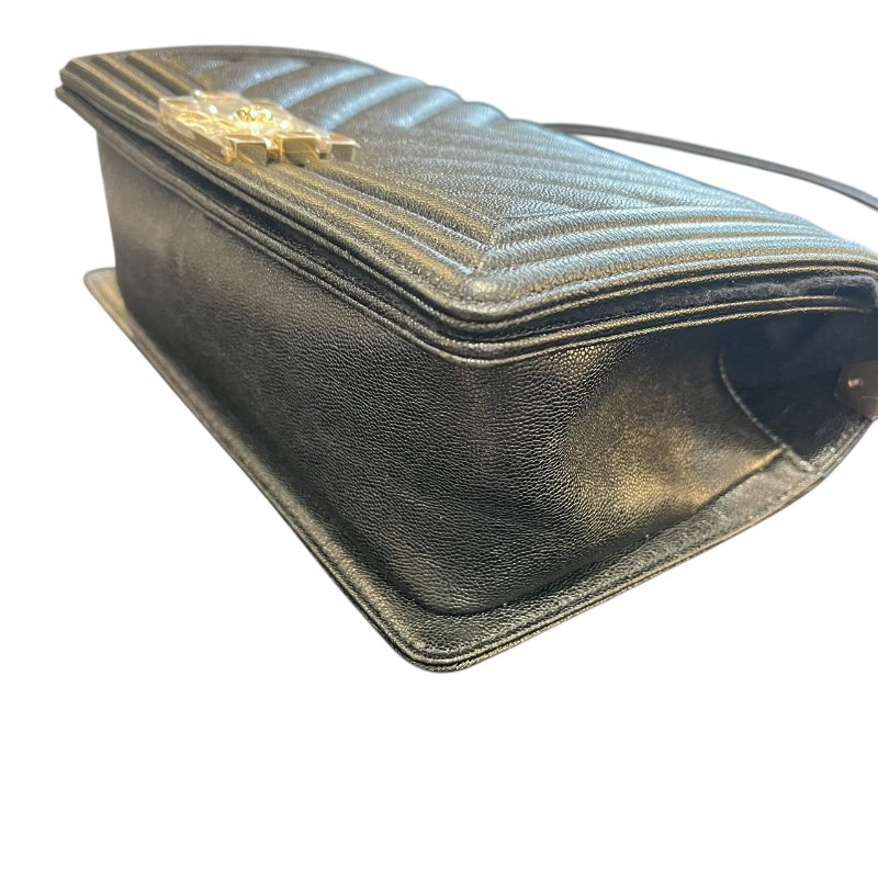 【美收精品】CHANEL黑金色肩背包 5-219-7