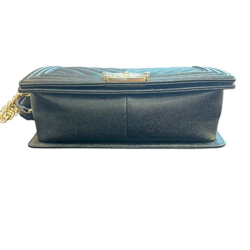 【美收精品】CHANEL黑金色肩背包 5-219-8