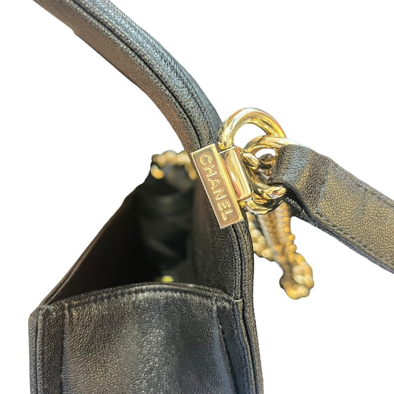 【美收精品】CHANEL黑金色肩背包 5-219-14