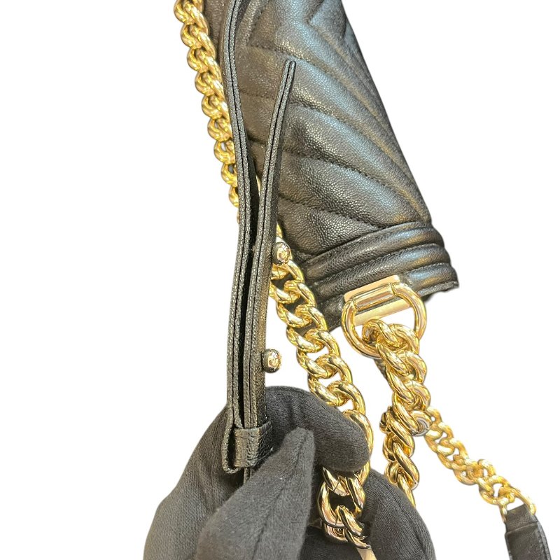 【美收精品】CHANEL黑金色肩背包 5-219-16