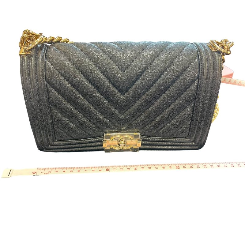 【美收精品】CHANEL黑金色肩背包 5-219-17