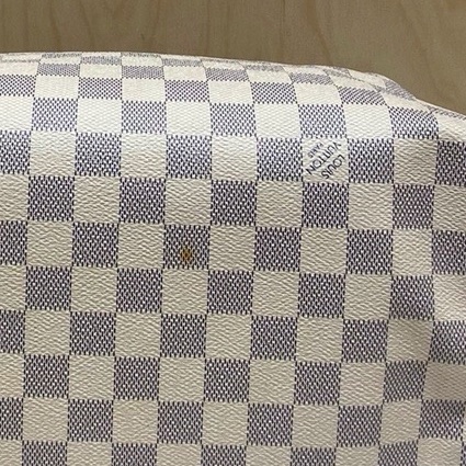 LV 路易威登 speedy30 經典波士頓枕頭包 白棋盤格 無附件-5