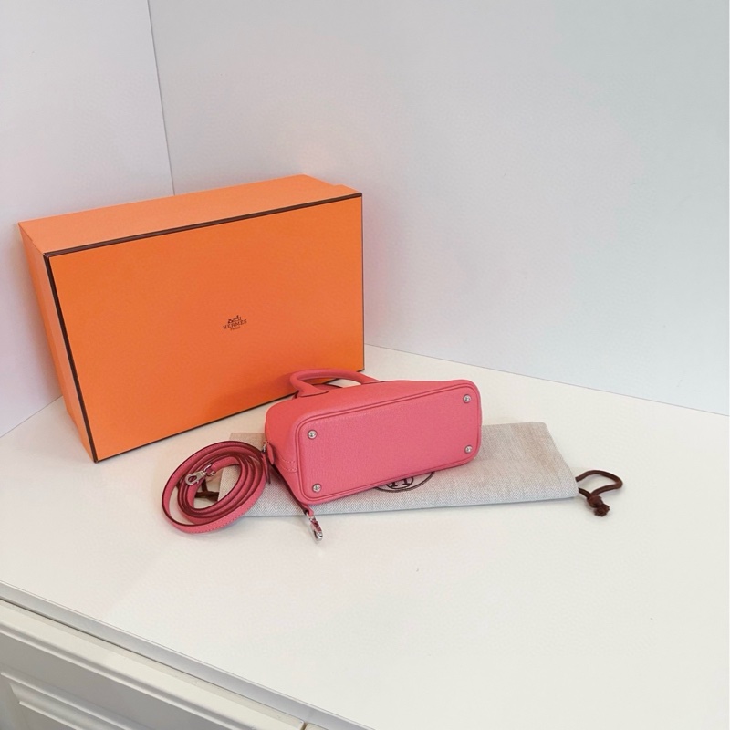 【99新🆕】Hermes 唇膏粉 mini bolide 保齡球 A刻 山羊皮 手提包 斜挎包 單肩包-4