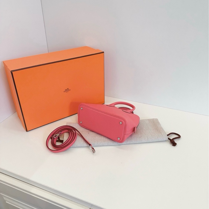 【99新🆕】Hermes 唇膏粉 mini bolide 保齡球 A刻 山羊皮 手提包 斜挎包 單肩包-5