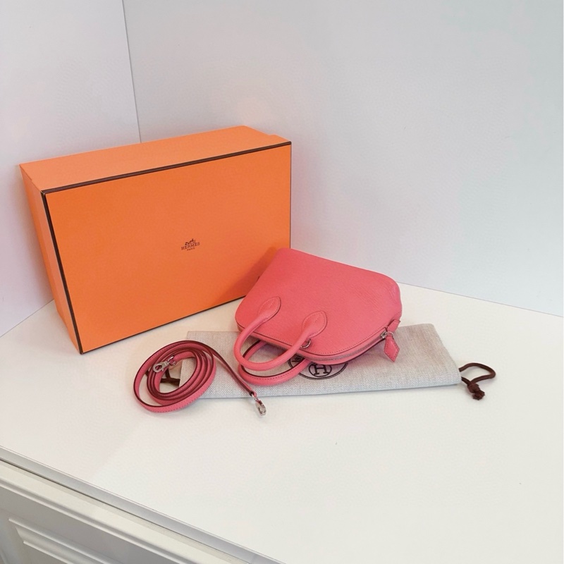 【99新🆕】Hermes 唇膏粉 mini bolide 保齡球 A刻 山羊皮 手提包 斜挎包 單肩包-7
